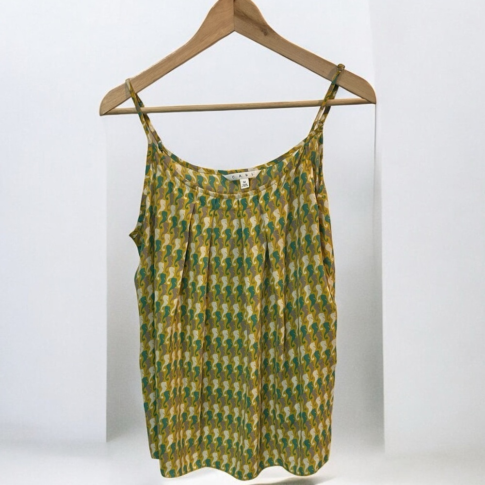 Cabi Seahorse Patterned Women's Top Size M